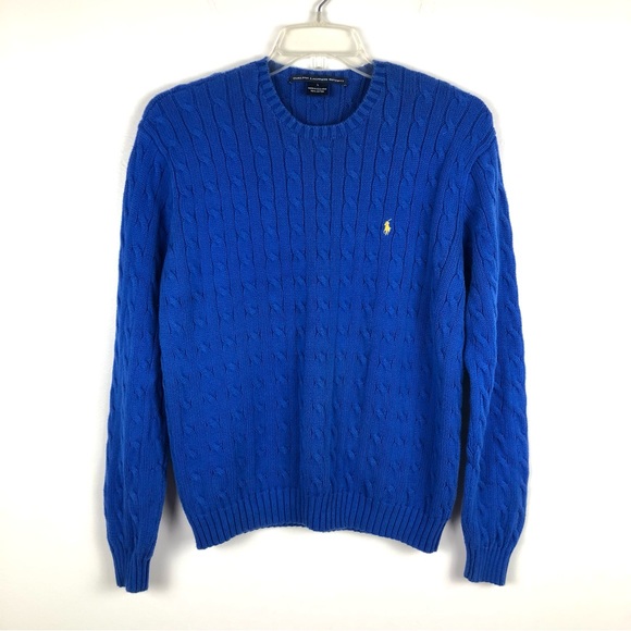 Ralph Lauren Other - Ralph Lauren Sport Royal Blue Cable Knit Crewneck Sweater Men's Size L